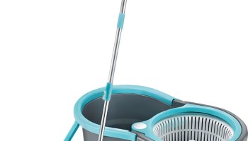 Prestige Alpha With 2 Microfiber Heads 360 Degree Spinner Mop Set(Grey, Blue)
