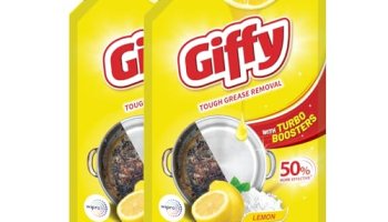 Giffy Liquid Dishwash Gel 900Ml (Pack Of 2) | Lemon And Active Salt | 50% More Effective | Tough Grease Removal Expert | Turbo Boosters | Mild Fragrance | Removes Tough Malodour | Hand-Safe