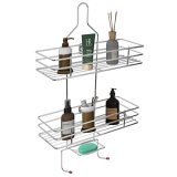 Primax 5 In 1 Stainless Steel Big Size Multipurpose Bathroom Shelf/Kitchen Shelf/Holder/Bathroom Accessories For Home – Square (Silver, Nickel Finish)