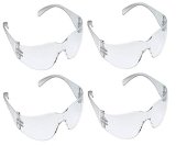 3M 11880 Safety Goggles Polycarbonate Antifog Protector Anti Pollution Goggles For Multipurpose Eyewear Use In Riding Motorcycle, Construction, Clear Transparent Goggles (Pack Of 4)