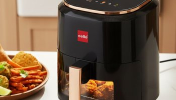 Cello Smart Pro Digital Display & Touch Control Panel, Uses Up To 90% Less Fat 1400 W Air Fryer(4.5 L)