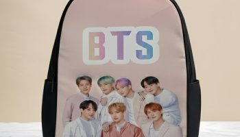 Fashionlife Stylish Bts Printed School College Backpack For Girls & Boys Pink & Black Base 21 L Backpack(Pink)