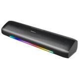 Zebronics Vita Bar 200, Mini Soundbar, 24 Watts, 8* Hours Backup, Supports Bluetooth | Usb | Aux, Dual Drivers + Passive Radiators, Multicolor Led
