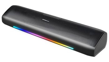 Zebronics Vita Bar 200, Mini Soundbar, 24 Watts, 8* Hours Backup, Supports Bluetooth | Usb | Aux, Dual Drivers + Passive Radiators, Multicolor Led