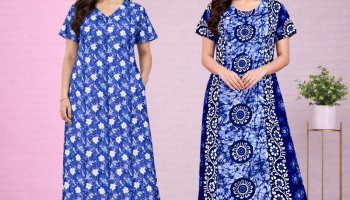 Humakart Women Nighty(Multicolor)