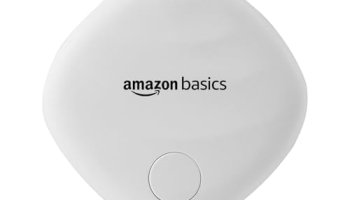 Amazon Basics Aero Tag For Ios | Apple Find My Network Tracker | Bluetooth 5.3 | No Sim Needed | Anti-Lost & Loud 80Db Alert | Item Finder- Keys, Wallets, Bags |Lightweight & 1-Year Battery(White)