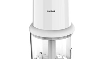 Havells Coral 200W Electric Vegetable Chopper For Kitchen | 750Ml Bowl | One-Touch Operation | Portable Food Chopper | Chop, Mince, Dice | Compact Design | 2-Year Warranty (White)