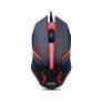Geonix Vigor R7 Wired Gaming Mouse With 1200 Dpi, Pvc Cable, 3 Buttons, Center Click, 1 Year Warranty (Black Red)
