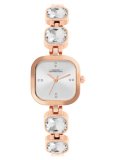 French Connection Square Dial Stone On Strap Analog Watch For Women -Fcn0106Srgm