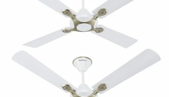 Havells 1200Mm Leganza Es 4B Ceiling Fan | Best Fan In 4 Blade, Premium Finish Deco. Fan, High Air Delivery | Energy Saving, 100% Pure Copper Motor, 2 Year Warranty | (Pack Of 2, Pearl White Silver)