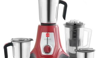 Cello Trion Mixer Grinder 750 Watt With 4 Jars, White | Sharp Stainless Steel Blades, 3 Speed Control, Advanced Safety Features | Perfect For Masalas, Chutneys, Fresh Fruit Juices | 1 Year Warranty