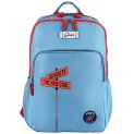 Gear Ambition 37L Large Water Resistant 4 Compartment School Backpack/Casual Daypack/Travel Pack For Boys, Girls, Unisex (Blue-Red)