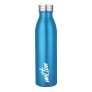 Milton Breeze 1000 Stainless Steel Water Bottle 1000 Ml, Single Walled, Isi Certified I Leak Proof Lid, Rust Proof I For School, Office, Gym I Mettalic Blue