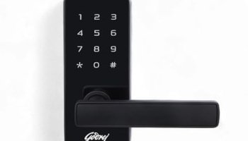 Godrej Smart Lock I Catus Touch I Digital Lock For Main And Internal Wooden Door I 2 In 1 Access I Pin Access I Mechanical Key I Black Finish I 3 Years Warranty | Free Installation
