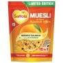 Saffola Muesli Mango Crunch, With Real Alphonso Mango 400G | Limited Edition, With Crunchy Flavour Pops | Breakfast Cereal