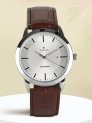 Titan Titan Clastainless Steelic With Date Silver Dial Brown Leatherstrap Analog Watch  – For Men
