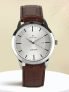 Titan Titan Clastainless Steelic With Date Silver Dial Brown Leatherstrap Analog Watch  – For Men