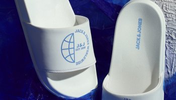 Jack & Jones Men Slides(White , 10)