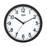 Ajanta Quartz Step Movement Plastic Wall Clock (Black) – Analog, 22 Cm