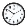 Ajanta Quartz Step Movement Plastic Wall Clock (Black) – Analog, 22 Cm