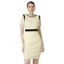 Van Heusen Women Yellow Patterned Formal Dress