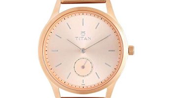 Titan Ladies Workwear Slimline Analog Rose Gold Dial Women’S Watch-Nn95069Wm01