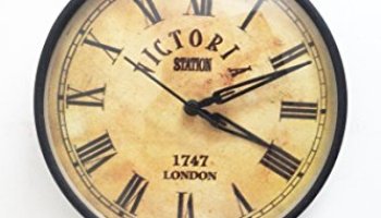 Tu Casa Vintage Metal Wall Clock | Antique-Inspired Home & Office Décor | Classic Roman Numeral Wall Clock