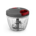 Pigeon Plastic Large Handy And Compact Chopper With 3 Blades For Effortlessly Chopping Vegetables And Fruits (14646, 650 Ml, Grey)