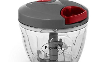 Pigeon Plastic Large Handy And Compact Chopper With 3 Blades For Effortlessly Chopping Vegetables And Fruits (14646, 650 Ml, Grey)