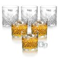Treo By Milton Barley 340 Clear Whiskey Glass Tumbler Set Of 6, Bar Glasses For Drinking Bourbon, Whisky, Scotch, Cocktails, Transparent Tumblers, 340 Ml Each