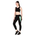 Vector X Osb-315 Women’S Sportswear Set |Sports Bra + High Waist Leggings – Flexible Fit For Yoga, Gym & Fitness, Running, Zumba, Pilates, Home, Sweat-Wicking, Lightweight, Breathable (Black)