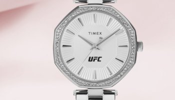 Timex Ufc Octagonal 36Mm Silver Dial Analog Watch  – For Women