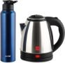 Cello Quick Boil Lifestyle Kettle 1.5 L + Sippa 1000 Ml Stainless Steel Water Bottle Electric Kettle(1.5 L, Silver)