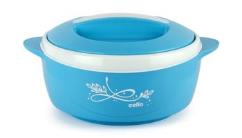 Cello Sapphire Insulated Inner Steel Casserole For Roti, 1250Ml, Blue | Hot Box For Kitchen | Hot Pot For Home | Chapati Box | Locks In The Cold & Heat For Long | Serving Bowl With Lid