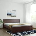 Mamta Decoration Engineered Wood Dazzle King Size Bed Without Storage Wooden Bed For Bedroom Living Room Home (Walnut Finish)