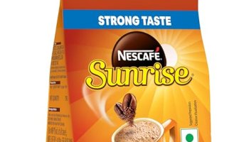 Sunrise Instant Coffee Powder|Strong Taste For The Perfect Start To Your Day|Coffee Chicory-Mix|190G /200G, Stabilo Pack, Bag