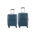 Aristocrat Liberty Set Of 2 (Cabin+Medium) Trolley Bag, 58+68Cm | Combination Lock | 8 Wheels | 3 Years International Warranty | Spanish Blue