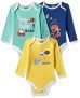 Amazon Brand – Jam & Honey Baby-Boy’S Regular Romper Suits_Ss22 – Brompo3-Ls_Multi 4_3-6 Months