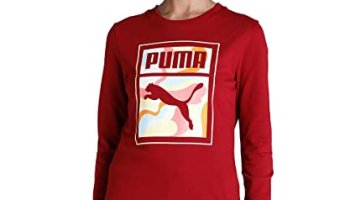 Puma Womens Wmn Graphic Crew 4, Intense Red, S (67036922)
