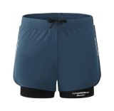 Cockatoo Am444-2 In 1 Men’S Workout Running Shorts, Active Wear Men,Blue,Size:3Xl