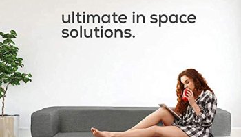 Coirfit Smart Homes Snoozy Three Seater, 5′ X 6′ Feet Folding Sofa Cum Bed – Perfect For Guests – Jute Fabric – Grey