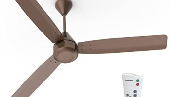 Crompton Energion Cromair 1200Mm Bldc Ceiling Fan With Remote Control | Bee 5 Star Rated Energy Efficient | Anti-Rust | Superior Air Delivery | 28 Watt | 5 Years Manufacturer’S Warranty | Brown