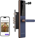 Native By Urban Company Lock Pro With Camera Unlock & Doorbell Connect | 7-Way Unlock |Free Installation Smart Door Lock(Blue)