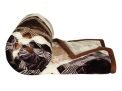 Bsb Home Super Soft Cloudy Printed Double Bed Blanket For Heavy Winter, Single Ply Mink Blanket King Size With 220 X 230 Cm – 3.5 Kg (Brown And White, Pack Of 1)