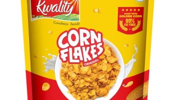 Kwality Corn Flakes 800G | Made With Golden Corns | 99% Fat Free, Natural Source Of Vitamin & Iron | High In Protein & Fiber | Healthy Breakfast Cereal