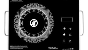 Bajaj Irx 220F Infrared Induction Cooktop | 2200 Watts | 11 Power Level | 3 Preset Menu | Feather Touch Controls | Digital Display | 1 Year Warranty 【Black/Silver】