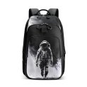 Gear Art Astronaut Backpack 17″/30L Medium Water Resistant School Bag/Casual Backpack/Daypack/Kids Bag For Boys/Girls (Black-White)