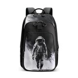 Gear Art Astronaut Backpack 17″/30L Medium Water Resistant School Bag/Casual Backpack/Daypack/Kids Bag For Boys/Girls (Black-White)