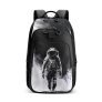 Gear Art Astronaut Backpack 17″/30L Medium Water Resistant School Bag/Casual Backpack/Daypack/Kids Bag For Boys/Girls (Black-White)