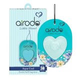Airodo Little Heart Aqua Cool Car Hanging Perfume Air Freshener Gel | Lasts Upto 30 Days | Car Accessories | For Dashboard, Rearview Mirror & Interior | Toxin-Free | 7.5 Ml (Pack Of 1)